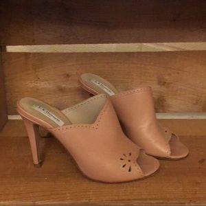 L K Bennett Tulum Leather Cutout Mule Size 39